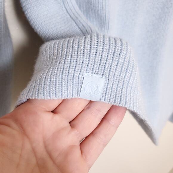 LULULEMON Blue Merino Wool Blend Button Front Cardigan - Picture 11 of 11